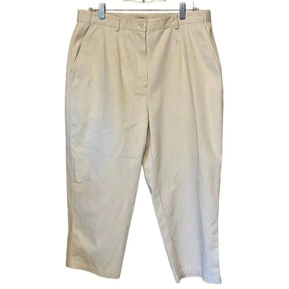 L L Bean Original Fit Pants Women Size 16 Regular Pockets - Picture 1 of 5